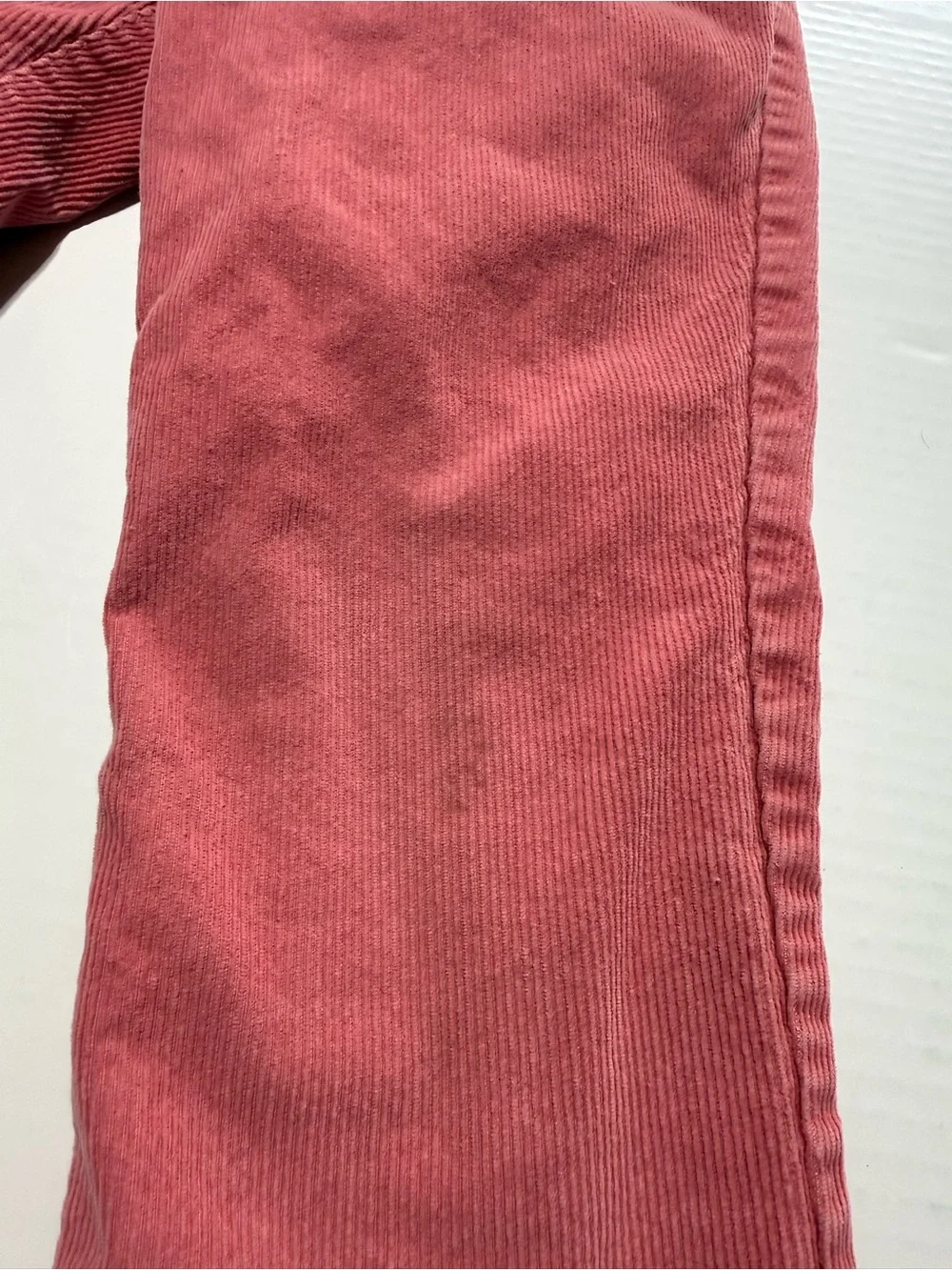 Mini Boden Girls Dusty Pink Corduroy Pants‎ Heart Pockets Jersey Lined Size 6-7Y